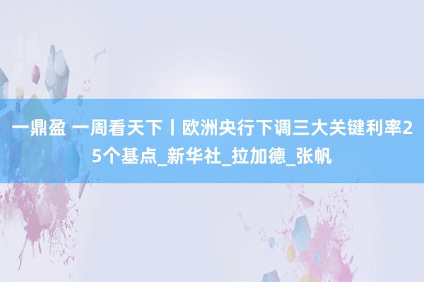 一鼎盈 一周看天下丨欧洲央行下调三大关键利率25个基点_新华社_拉加德_张帆